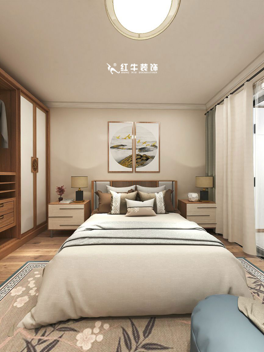蔣琛_九條巷106㎡現(xiàn)代風(fēng)“養(yǎng)老房”裝修，給設(shè)計(jì)做減法！07主臥+logo