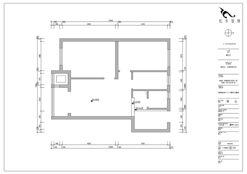 朱明琪_紫楊佳園24-3-910-87㎡-現(xiàn)代簡約風(fēng)格_2室2廳1衛(wèi)（新房裝修）_成品家￥120000_全包10萬00_01原始結(jié)構(gòu)圖