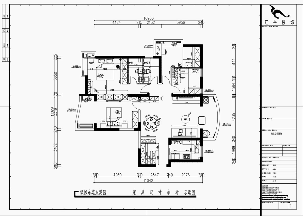 魏利利｜銀城東苑東籬園2幢103室-135㎡-簡(jiǎn)約風(fēng)格｜4室2廳2衛(wèi)｜毛坯裝修｜定制家｜全包24萬(wàn)｜00_03家具尺寸圖